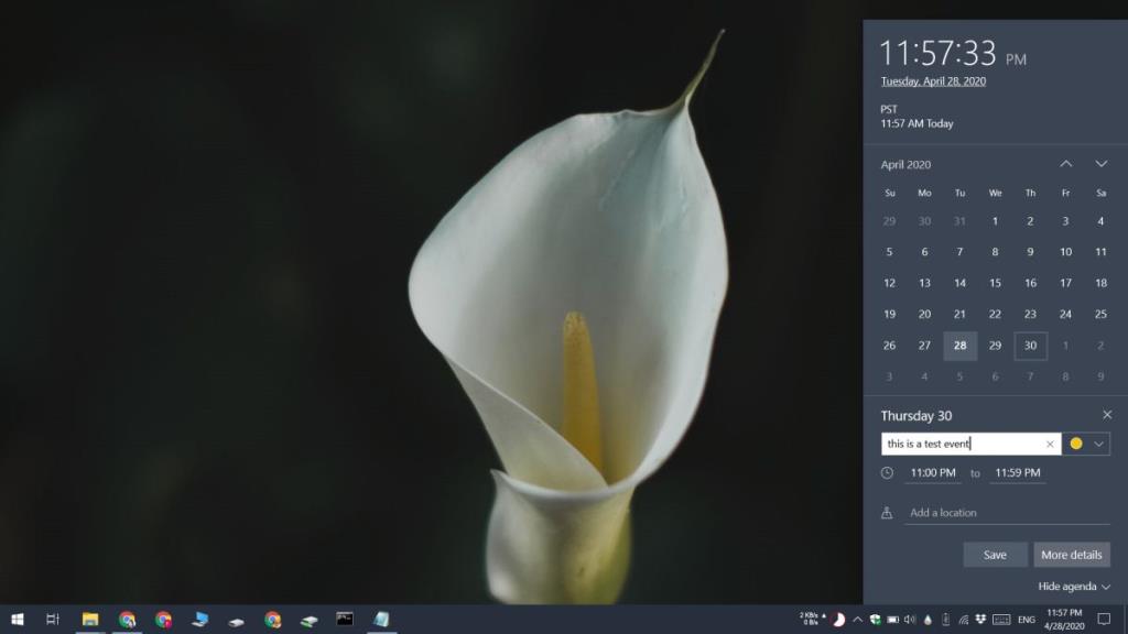 Cara menambahkan acara ke Kalender Windows 10