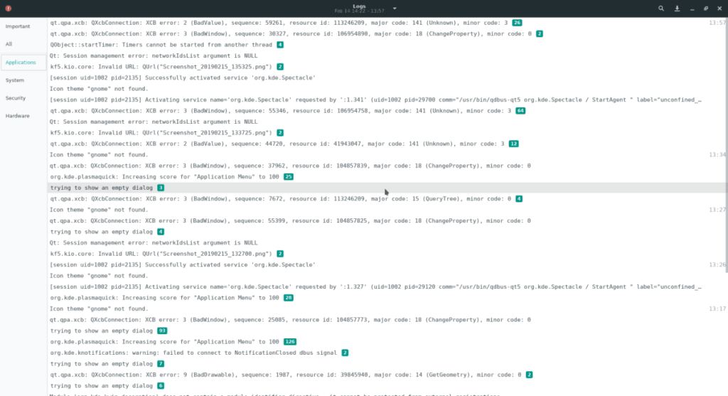 Como verificar os registros do sistema no Linux