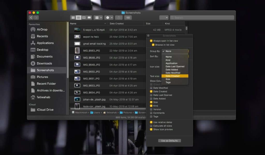 Cara mengatur pengelompokan file untuk folder di Finder di macOS