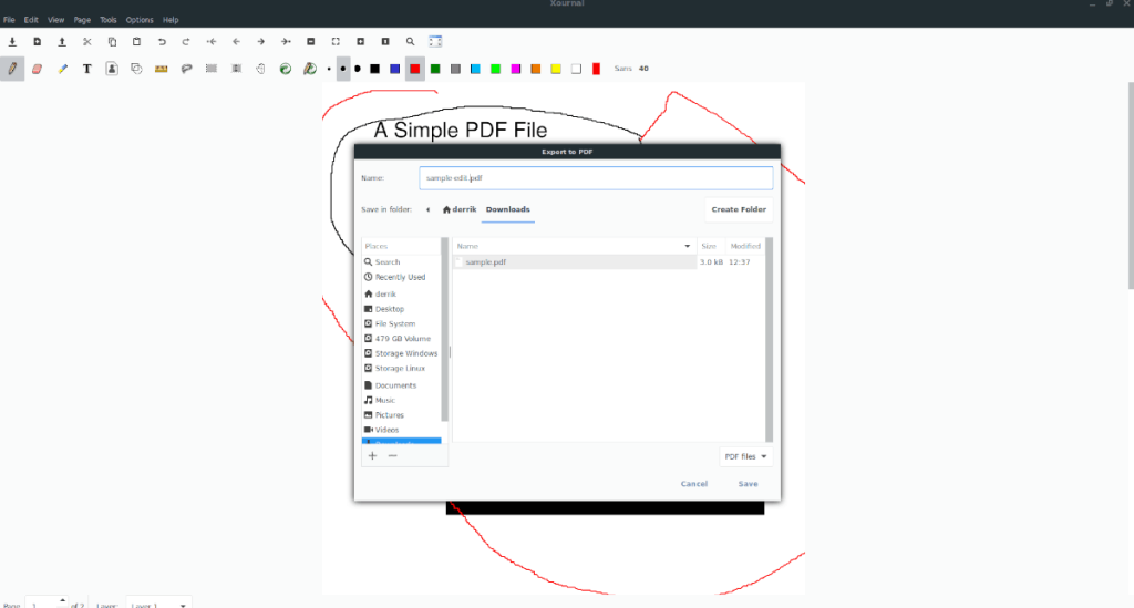 Cara membuat anotasi file PDF di Linux