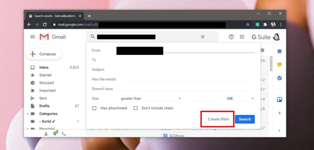 Cara mengaktifkan lansiran untuk pengirim di Gmail