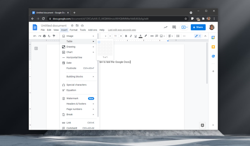 Cara menambahkan batas di Google Documents