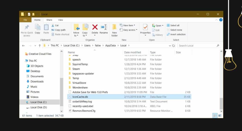 Cara memperbaiki latar belakang hitam pada folder di Windows 10