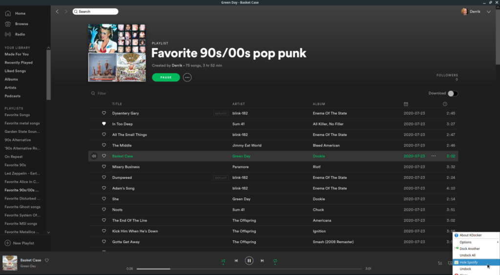 Come inviare Spotify alla barra delle applicazioni su Linux