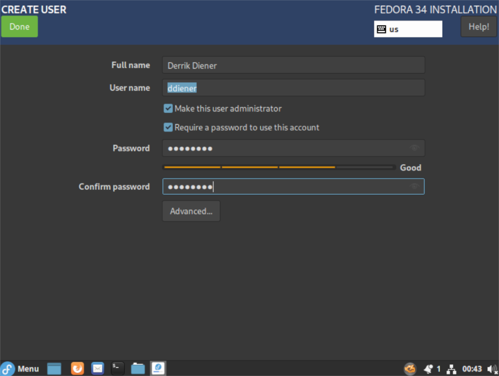 วิธีการติดตั้ง Fedora Cinnamon