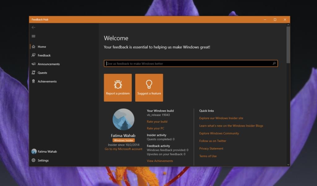 Cara menghapus Umpan Balik Hub di Windows 10