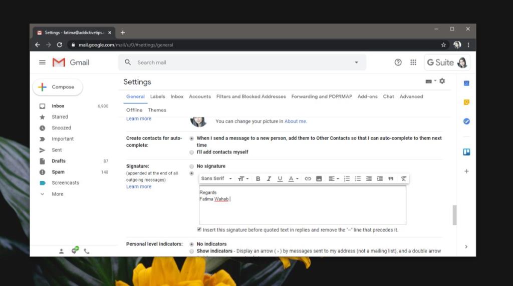 Cara membuat tanda tangan email di Gmail