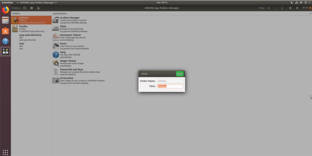 Как создавать папки приложений в оболочке Gnome