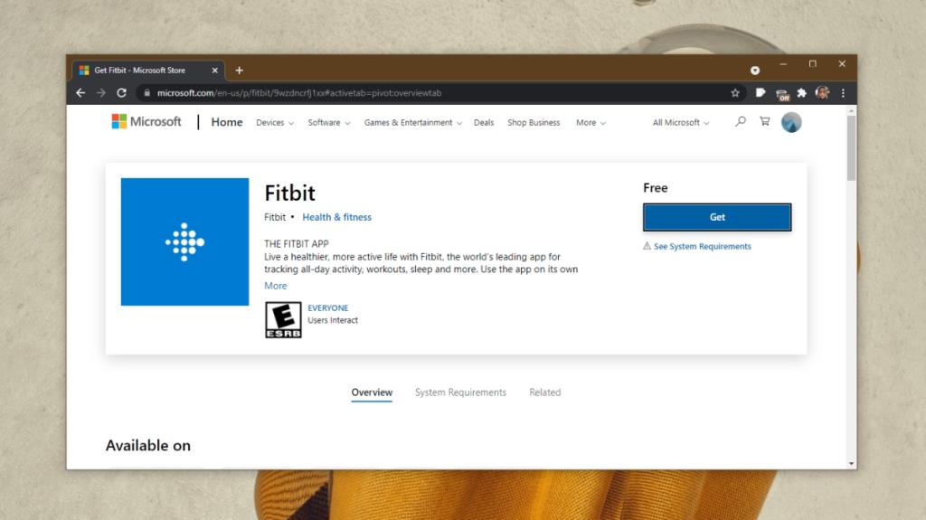 Как установить приложение Fitbit в Windows 10