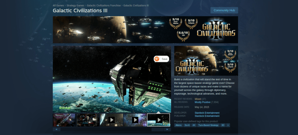 Как играть в Galactic Civilizations III в Linux