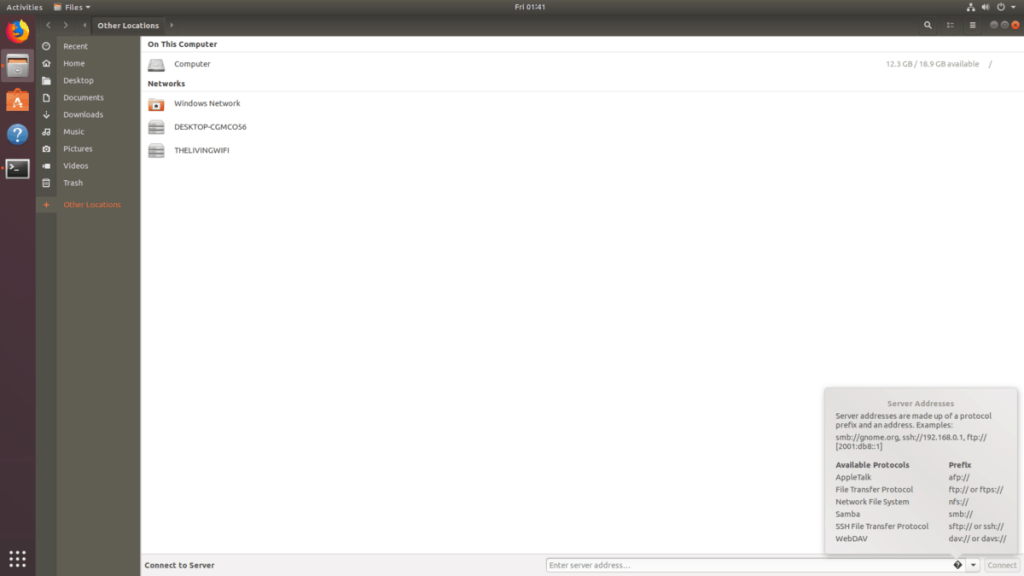 Cómo conectarse a servidores con el administrador de archivos Gnome
