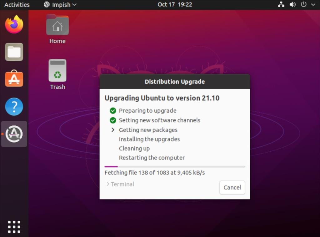 如何升級到 Ubuntu 21.10