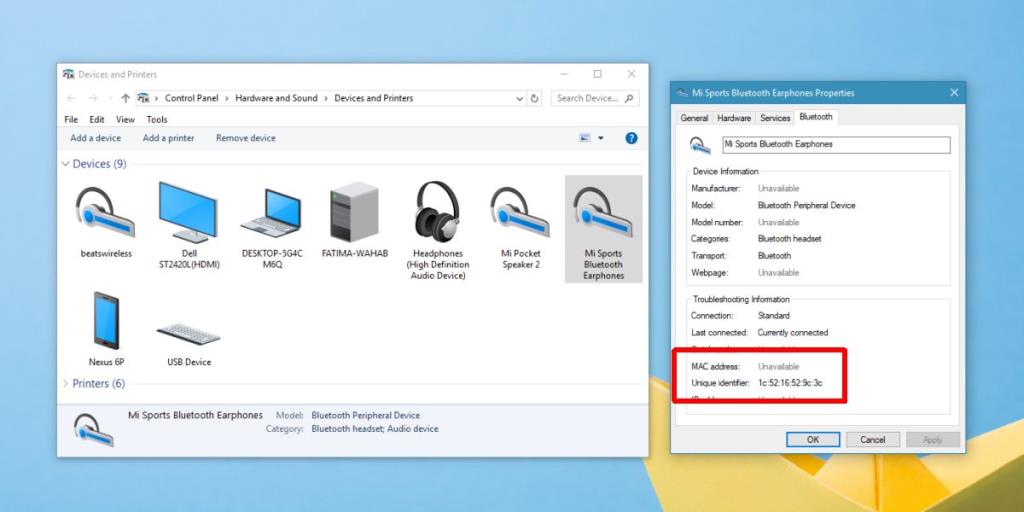 Como encontrar o endereço MAC Bluetooth no Windows 10