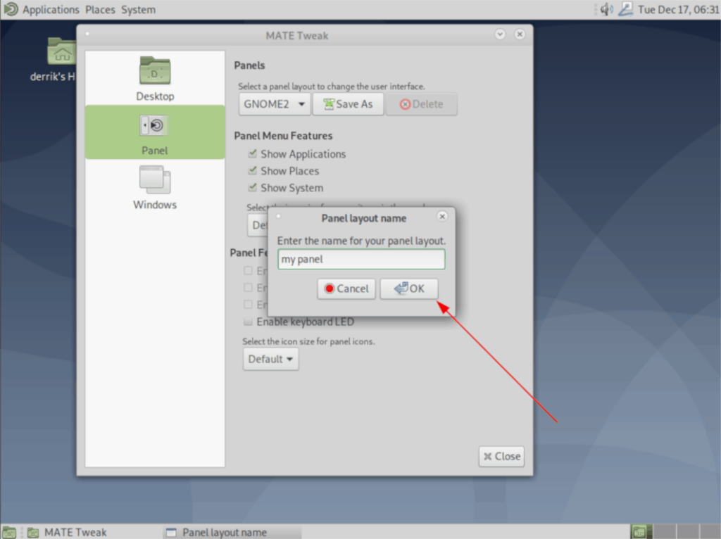 Cómo guardar las configuraciones del panel de escritorio de Mate