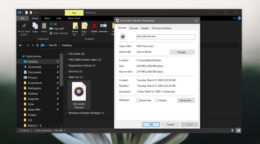 Cara mengompres file audio di Windows 10