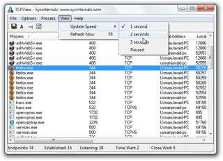 TCPView Mencantumkan Titik Akhir TCP dan UDP [Windows]