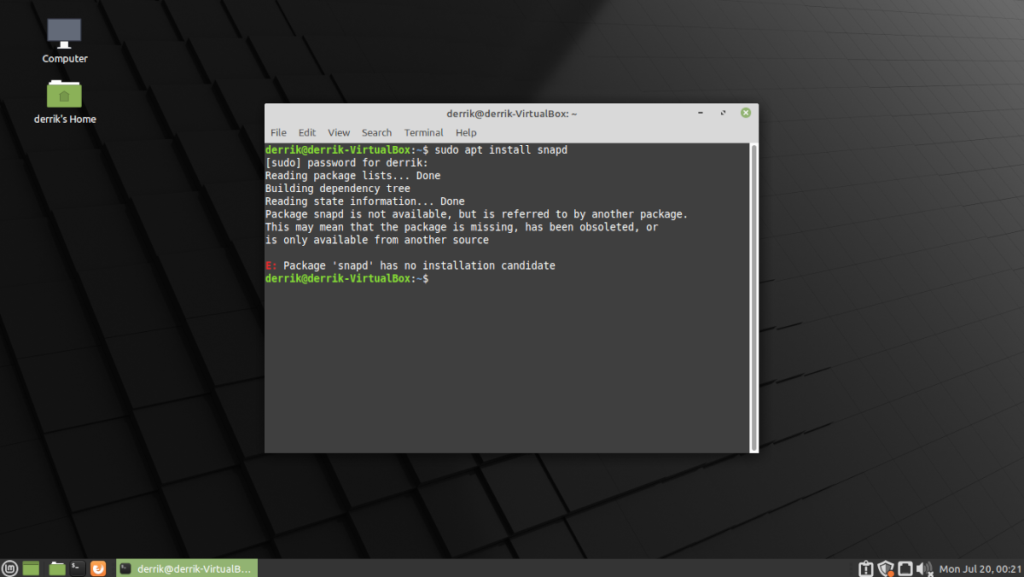 Cara mengaktifkan kembali Snaps di Linux Mint 20