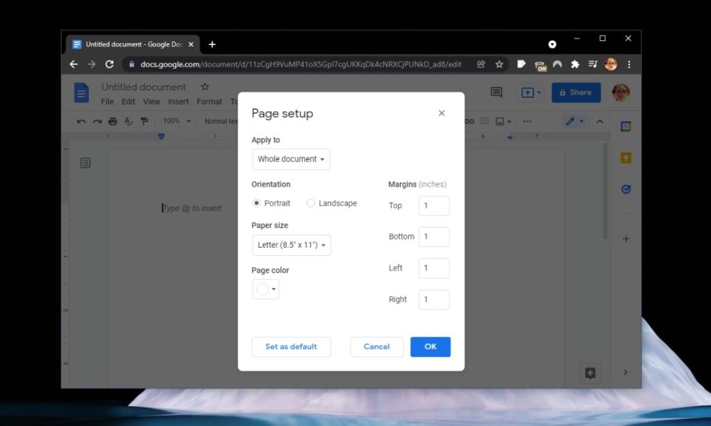 Cara mengedit margin di Google Documents