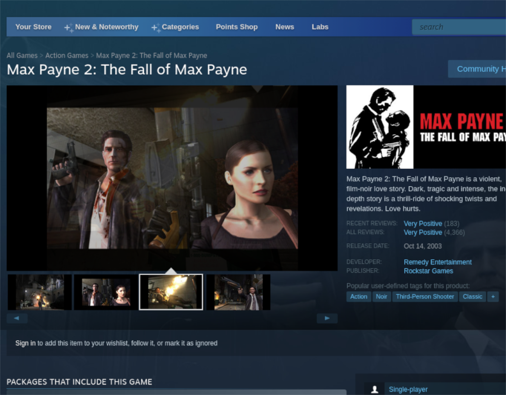 Cómo jugar Max Payne 2: The Fall of Max Payne en Linux