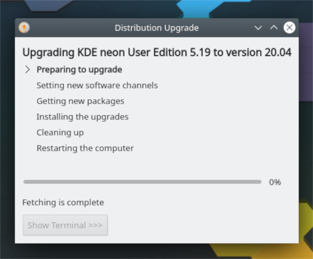 Cómo actualizar a KDE Neon 20.04