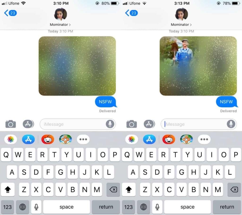 iOSでiMessageを介してNSFW画像を個別に送信する方法