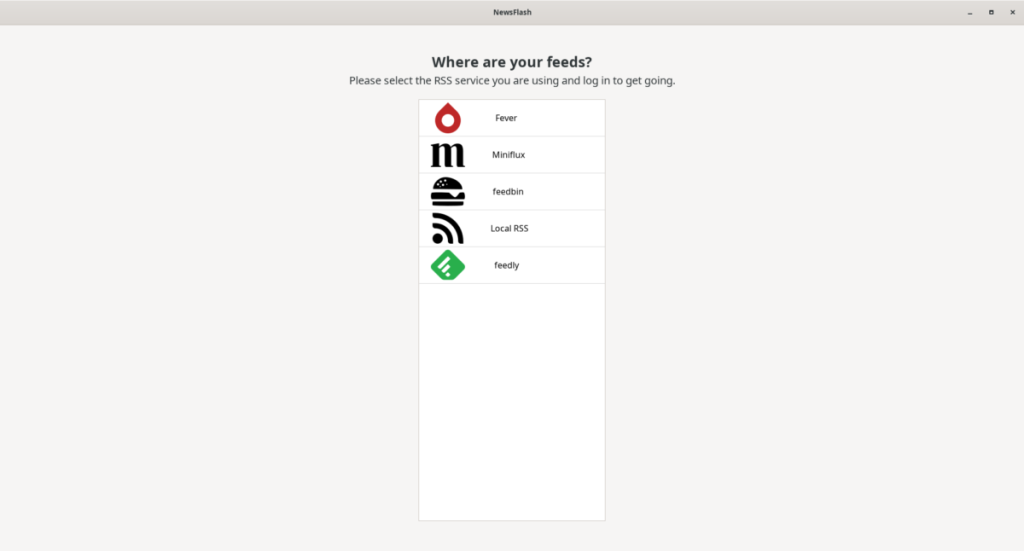 Como configurar o leitor de feed RSS NewsFlash no Linux