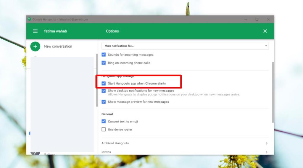 Como impedir que o Google Hangouts seja executado automaticamente