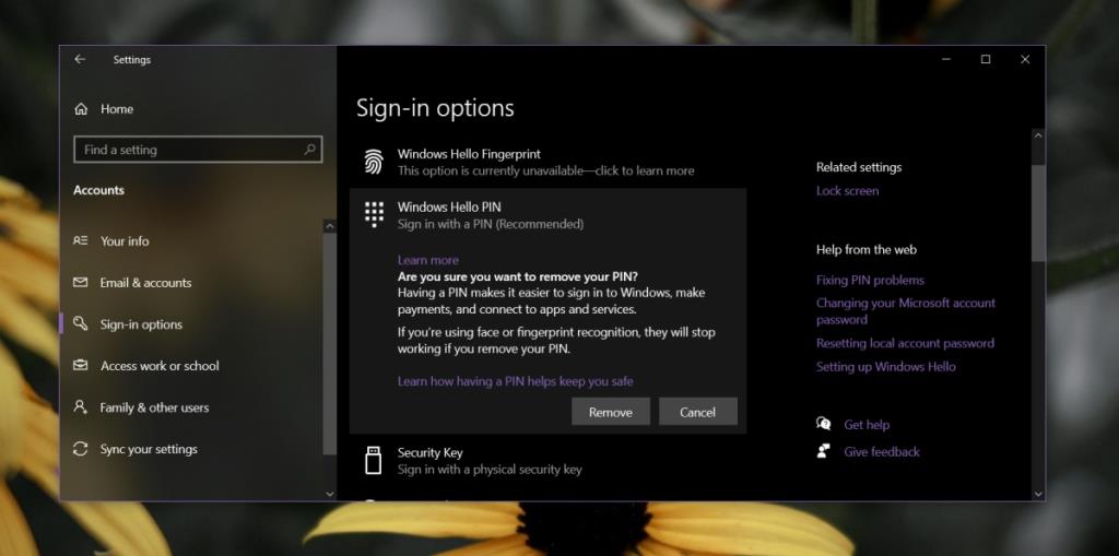 Como redefinir o PIN no Windows 10