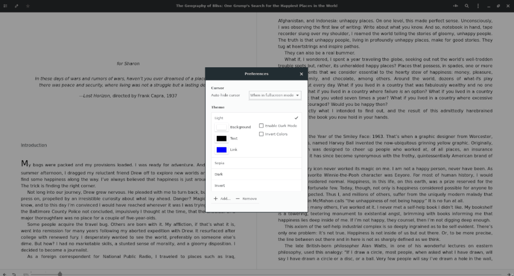 Cara mengatur pembaca e-book Foliate di Linux