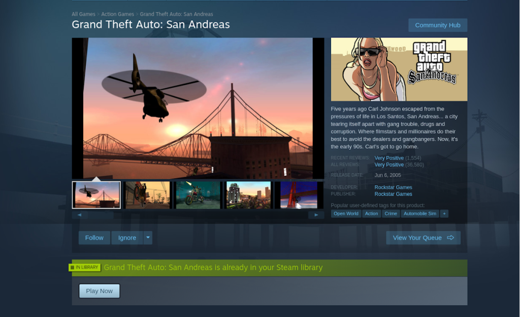 Como jogar GTA: San Andreas no Linux