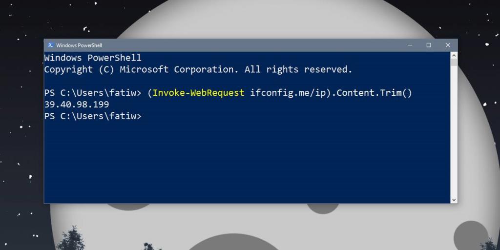 Cara mencari alamat IP eksternal Anda dari Command Prompt di Windows 10