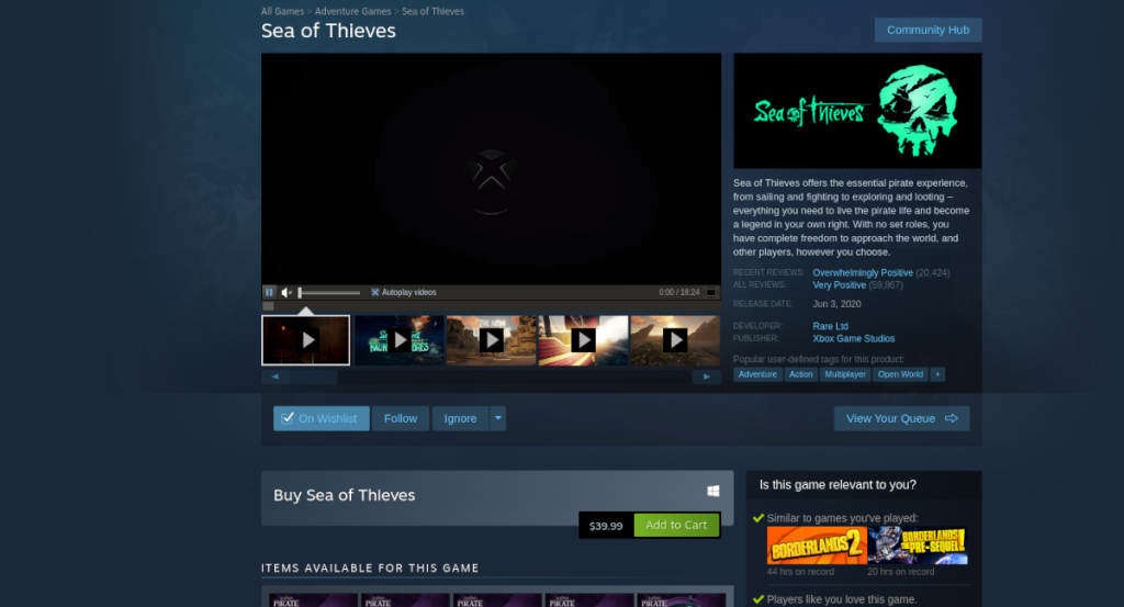 Cara memainkan Sea of ​​​​Thieves di Linux