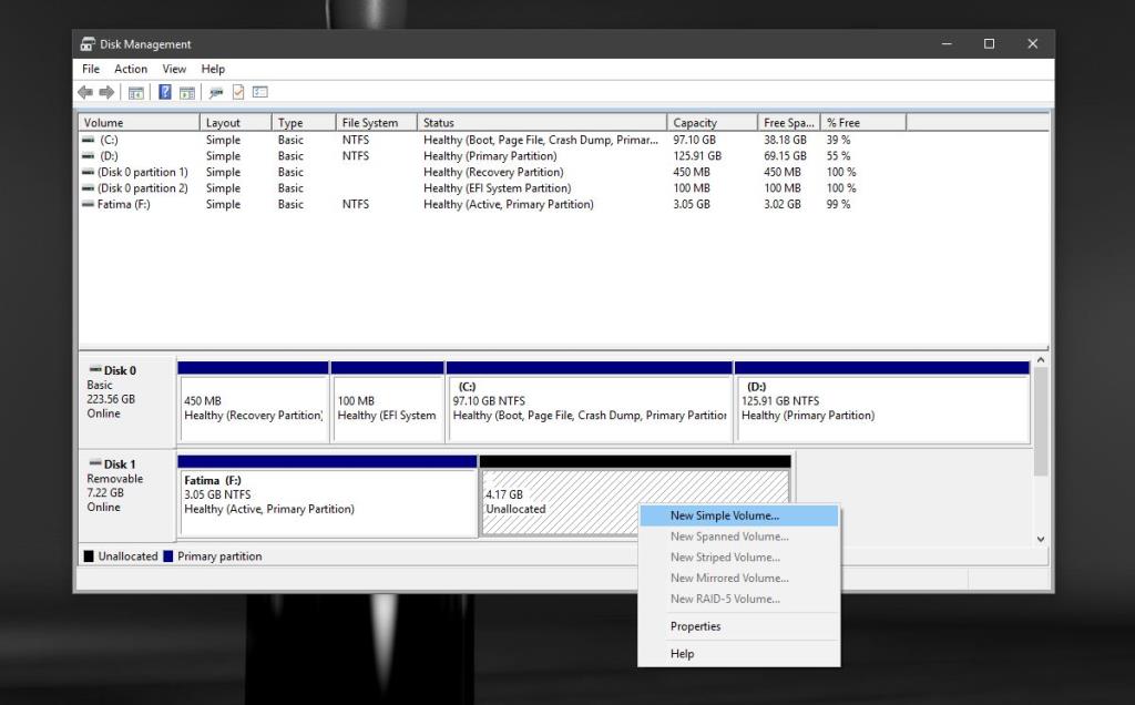 Como particionar um cartão USB ou SD com gerenciamento de disco no Windows 10