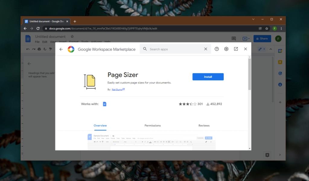 Cara mengatur ukuran halaman khusus di Google Documents