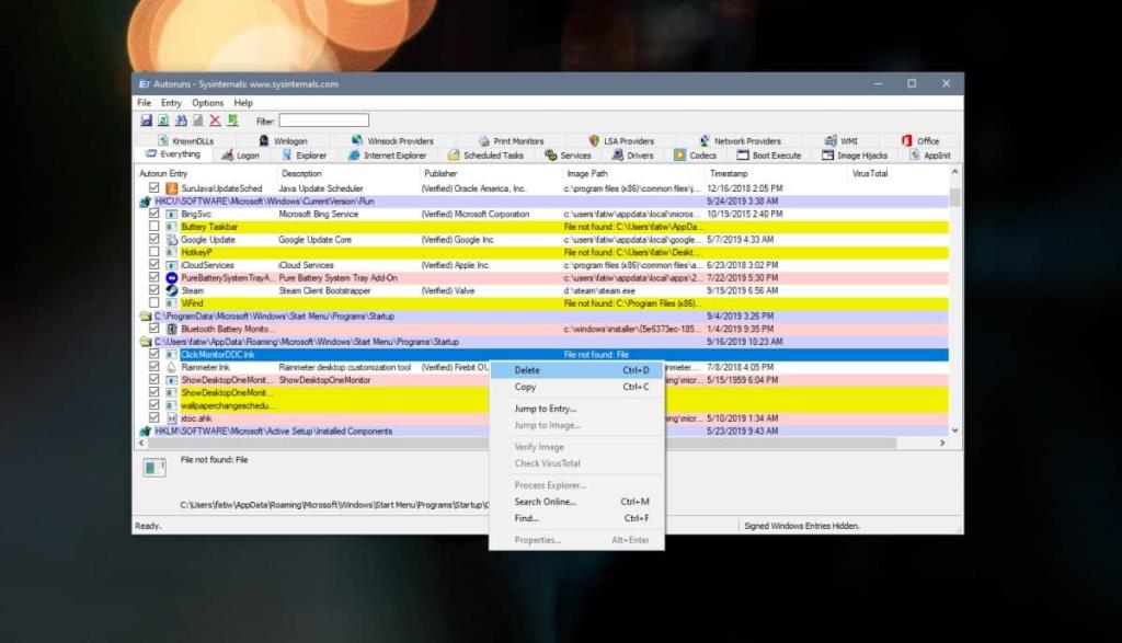 Cara menghapus item mati dari Startup di Task Manager pada Windows 10