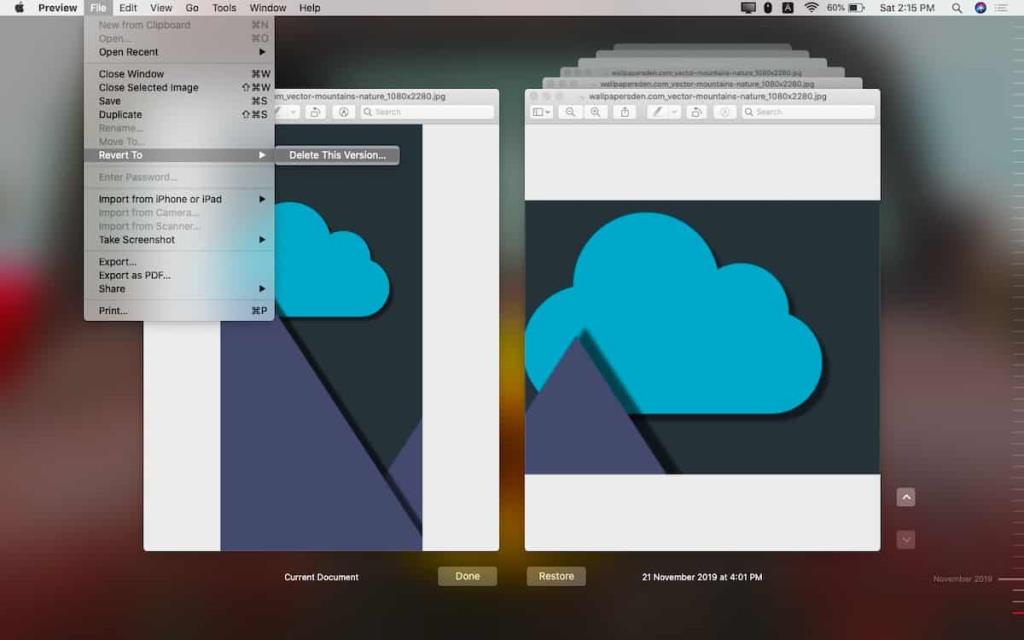 Como restaurar imagens editadas na visualização no macOS