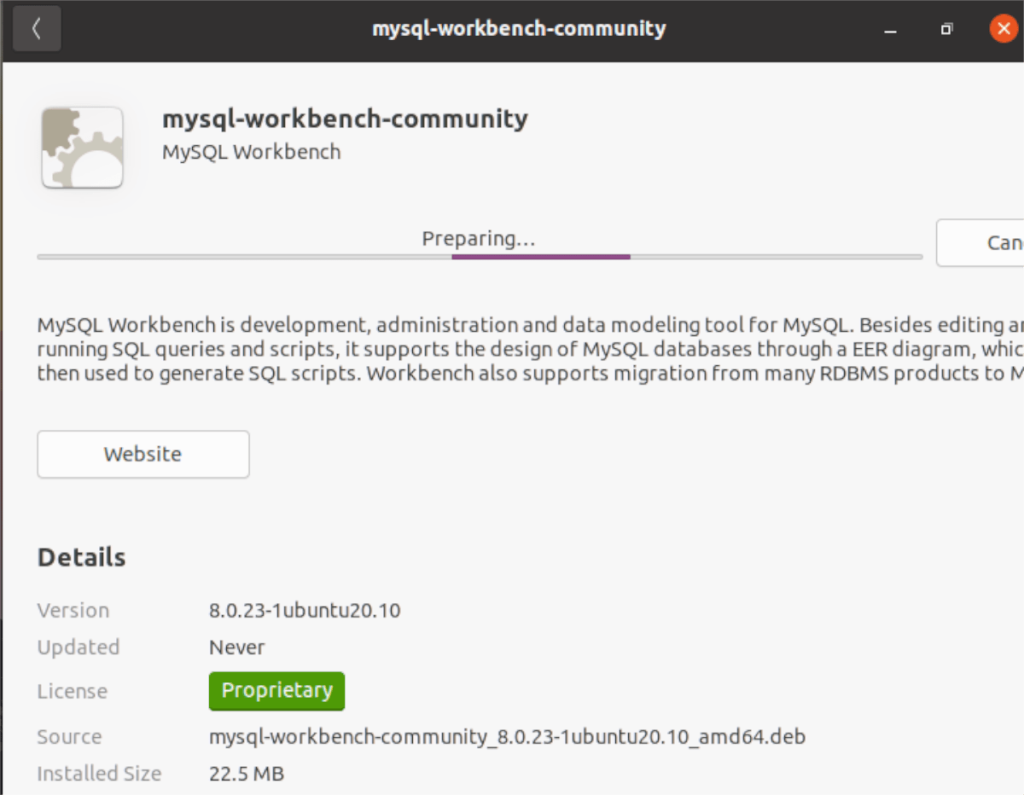 วิธีการติดตั้ง MySQL Workbench บน Ubuntu