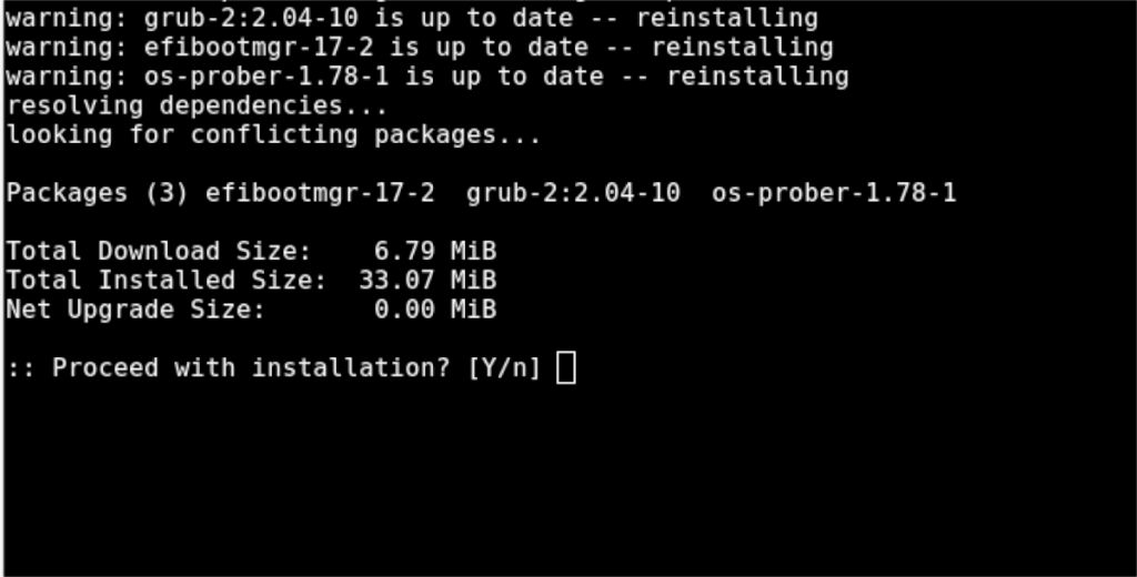 Como reinstalar o Grub no Arch Linux