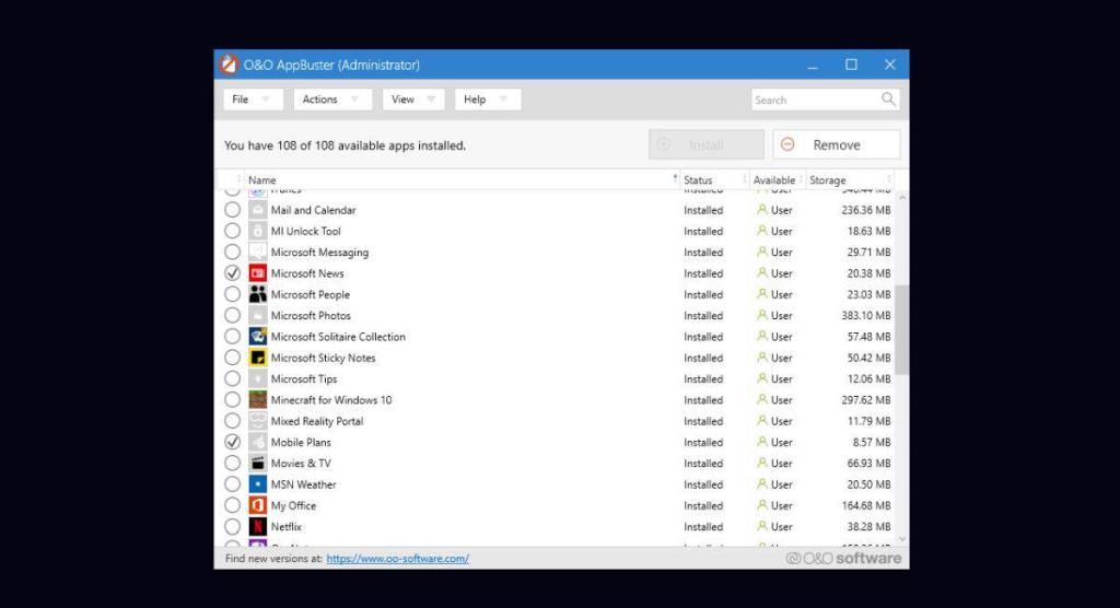 Cara menghapus aplikasi stok dari Windows 10