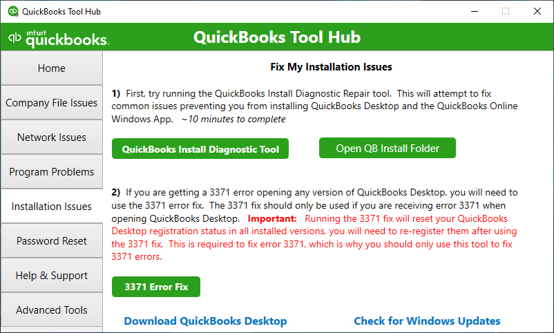 Centro de herramientas de QuickBooks: descargar, instalar, cómo usar