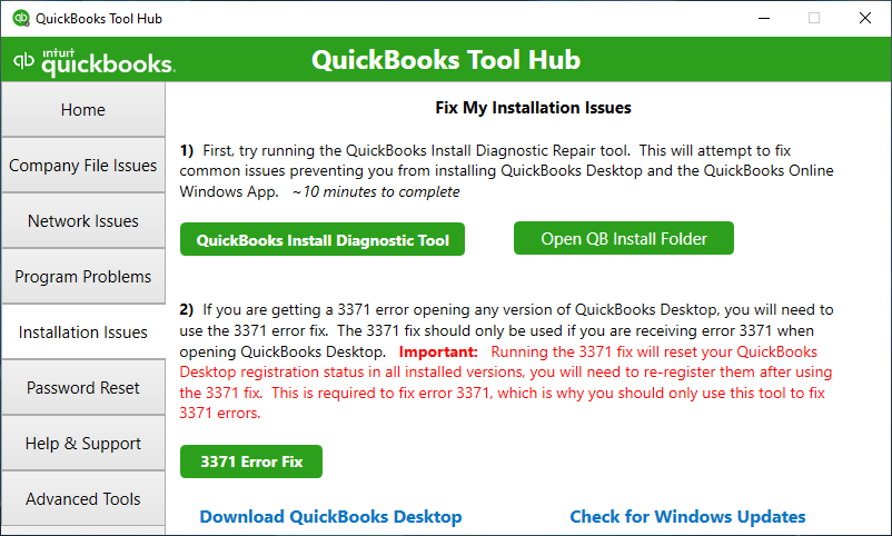 QuickBooks Tool Hub: Tải xuống, Cài đặt, Cách sử dụng