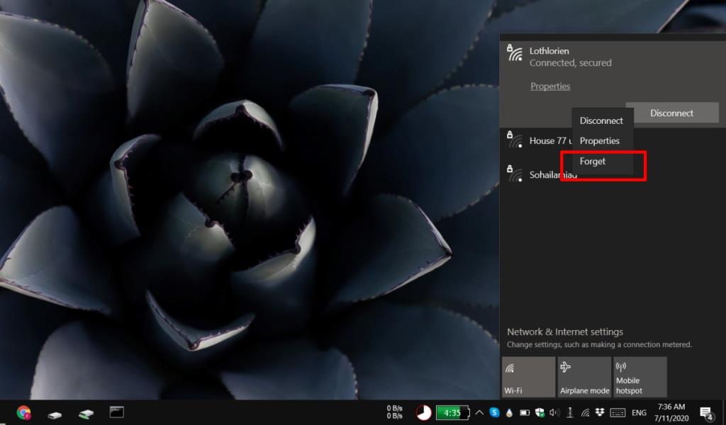 Como remover uma rede WiFi no Windows 10