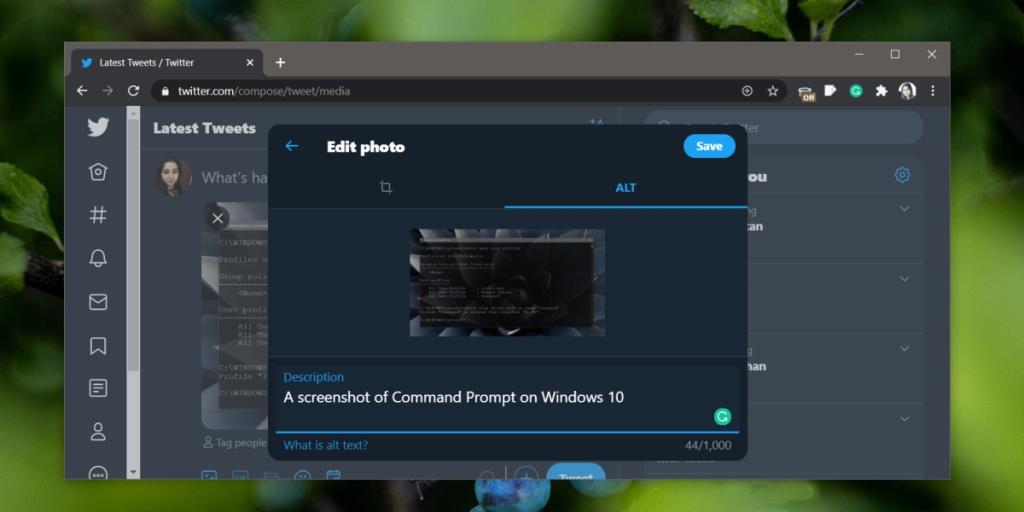 So fügen Sie ALT-Text zu Bildern in einem Tweet hinzu