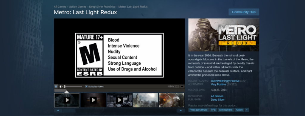 วิธีเล่น Metro: Last Light Redux บน Linux