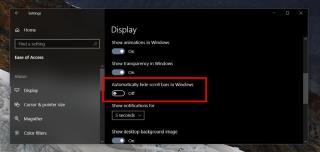 Cách tắt thanh cuộn mỏng trên Windows 10