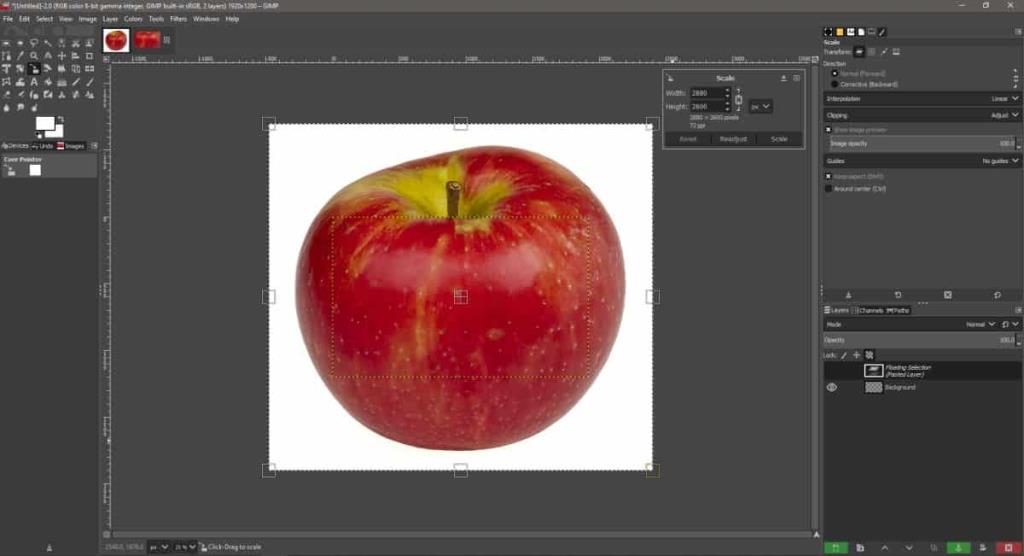 Como colar uma imagem em uma camada no GIMP no Windows 10