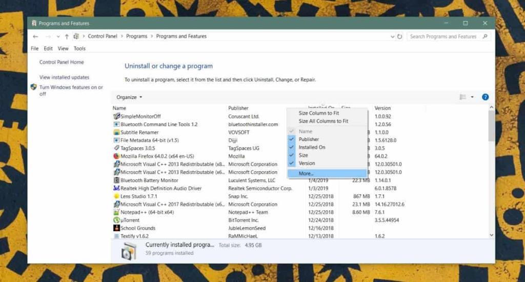 Cara menemukan direktori aplikasi dari Control Panel di Windows 10