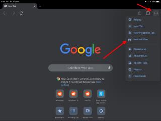 Cara membuka banyak jendela Chrome di iPad