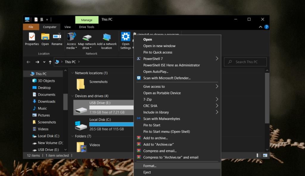 Cara memformat drive di Windows 10