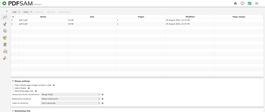 Cómo fusionar archivos PDF con PDFSam en Linux